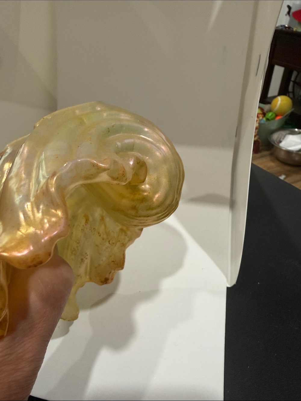 Iridescent Gold Resin Decorative Bowl - Home Art - Picture 8 of 11